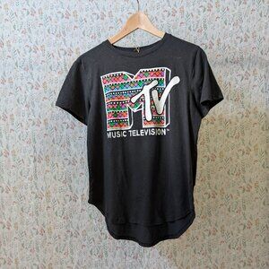 MTV Black Women's T-shirt Size Large